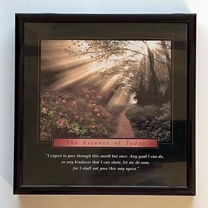 “The Essence of Today” Framed Inspirational Quote & Photo with Easel Back